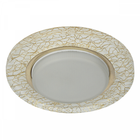 Светильник DK80 WH/GD под лампу Gx53 220В 13Вт бел./зол. 30/1320 ЭРА Б0019576 на сайте Стройсервис
