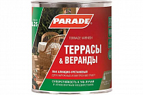 0006077 Лак алкидно-уретановый PARADE L25 Террасы & Веранды глянц. 0,75л  на сайте Стройсервис
