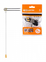 Выключатель-сонетка для бра с цепочкой 3А 250В металлик на сайте Стройсервис
