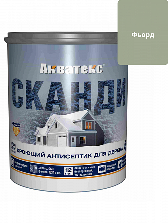Антисептик кроющий для древесины Акватекс СКАНДИ фьорд 0,75л на сайте Стройсервис
