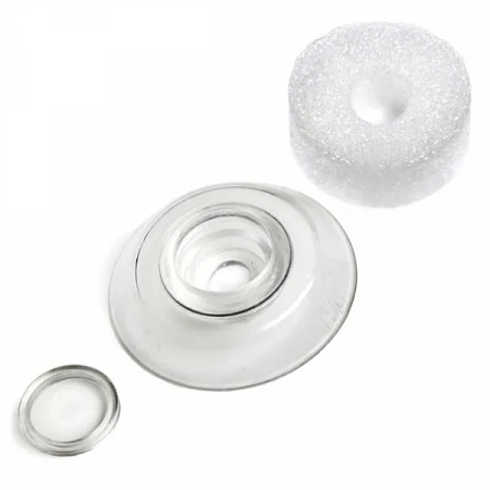 Термошайба ПРОЗРАЧНАЯ поликарбонат  ножка 0мм   d-40мм  1уп=25шт на сайте Стройсервис
