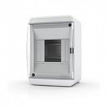 Бокс настенного монтажа 4мод. белый с прозрачной дверью IP41	(Россия) UNC 40-04-2 на сайте Стройсервис
