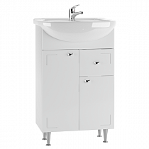 Тумба под умывальник "Уют 55 Классик" с верхним ящиком В1  АЙСБЕРГ DA1019T на сайте Стройсервис
