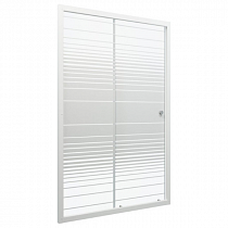 Дверь душевая "Слайд" 120*185 бел, Полосы Тритон  на сайте Стройсервис
