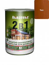 Защитно-декоративное покрытие для древесины Акватекс 2в1 тик 0,8л на сайте Стройсервис
