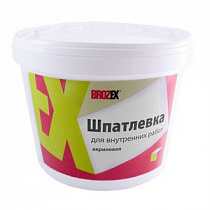Шпатлевка акриловая 15кг Brozex (Брозекс) на сайте Стройсервис
