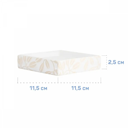 Мыльница ВаннДерЛиф, керамика, цвет белый с бежевым рисунком 60712 Master House (2)