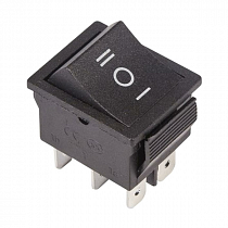 Выключатель клавишный 250В 15А (6с) (ON)-OFF-(ON) черный с нейтралью (RWB-508 SC-767) Rexant 36-2370 на сайте Стройсервис
