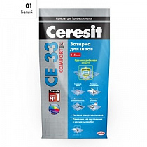 Затирка СЕ33 белый 5 кг Ceresit (Церезит) на сайте Стройсервис
