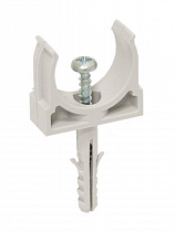 Крепеж трубы ф-20 с дюбелем на сайте Стройсервис
