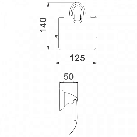 Держатель для туалетной бумаги Haiba настенный с крышкой хром НВ1503