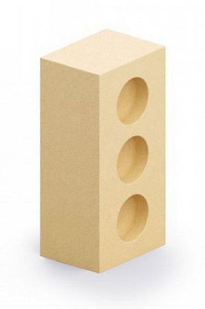 Кирпич силикатный лицевой одинарный пустотелый желтый Поревит 250*120*88 мм на сайте Стройсервис
