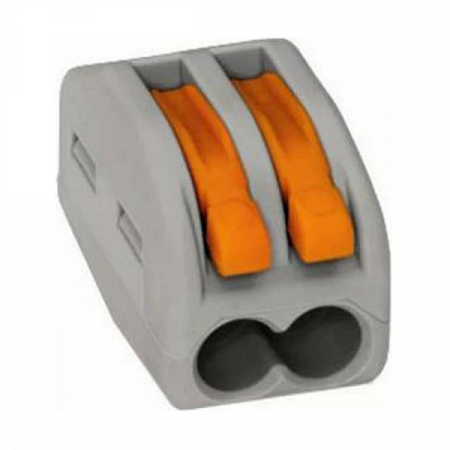 Клемма строительно-монтаж. с рычажком 2 отверстия СК-412 (2,5мм2)  на сайте Стройсервис
