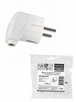 Вилка угловая с/з белая 16А 250В серии "Народная" SQ1806-0407 TDM Electric на сайте Стройсервис
