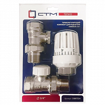 Комплект термостатический для радиатора прямой в блистере 3/4 СТМ ТЕРМО на сайте Стройсервис
