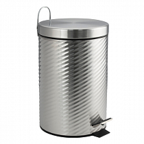 Ведро Санакс круглое 7л ВИНТООБРАЗНОЕ нерж. ( хром с педалью ) 707 на сайте Стройсервис
