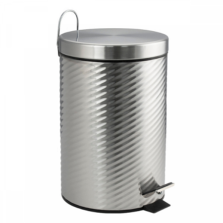 Ведро Санакс круглое 7л ВИНТООБРАЗНОЕ нерж. ( хром с педалью ) 707 на сайте Стройсервис
