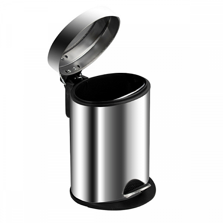 Ведро овальное 5л нерж. 205 (хром с педалью) Санакс (2)