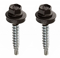 Саморезы кровельные окрашенный 5,5х19мм RAL 8017 (шоколад) к металл.конструкции  на сайте Стройсервис
