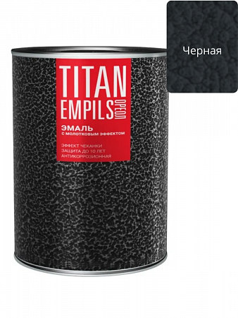 Эмаль с молотковым эффектом алкидно-стирольная ОРЕОЛ TITAN чёрная 0.8 кг на сайте Стройсервис
