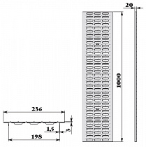 ГИДРОЛИКА Решетка водоприемная 236*20*1000мм сталь.оцинк.штамп.(к лотку ш-246мм)ПОД ЗАКАЗ на сайте Стройсервис
