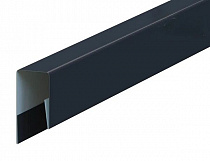 Планка П-образная 10 10 20 0.45 2м ПЭ RAL7024 серый графит К-518 на сайте Стройсервис
