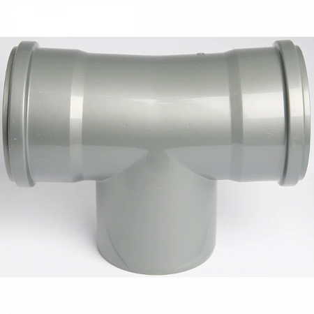 Тройник канализационный серый Ду 110*110мм 87,5° РР-Н СПЕЦИАЛЬНЫЙ