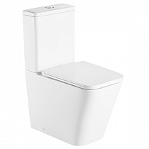 Унитаз-компакт безободковый D&K Berlin DT1437016 сиденье микролифт, белый на сайте Стройсервис
