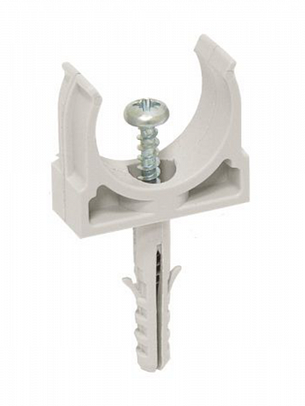 Крепеж трубы ф-26 (с дюбелем) на сайте Стройсервис
