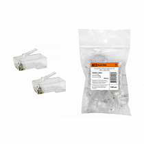 Разъем RJ-45 UTP для кабеля кат. 5Е, 8P8C (100шт)  на сайте Стройсервис
