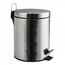 Ведро Санакс круглое 5л ШАГРЕНЕВОЕ нерж. ( хром с педалью ) 105-S на сайте Стройсервис
