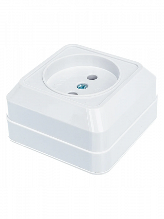 Розетка 1-м ОП Олимп 16А IP20 б/з бел. О0022 UNIVersal (3)