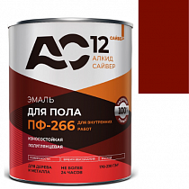 Эмаль для пола ПФ-266 красно-коричневая 0,8кг АС12  на сайте Стройсервис
