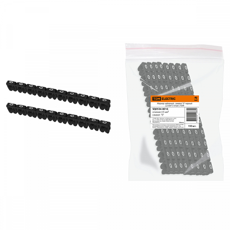 Маркер наборный - символ "0" черный 2,5 мм2 (150 шт.) TDM на сайте Стройсервис
