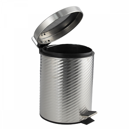 Ведро круглое 5л винтообразное нерж. (хром с педалью) Санакс (3)