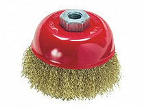 Щетка крацовка "чашка" 150мм латунь MATRIX на сайте Стройсервис
