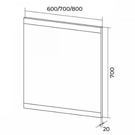 Зеркало Эва 60 графит матовый 10452 GS (1)
