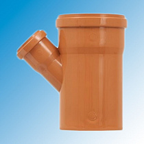 Тройник канализационный наруж. PP-H D110*50*45° Flextron на сайте Стройсервис
