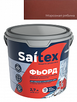 Краска для деревянных фасадов, кроющий антисептик ФЬОРД Морозная рябина 2,7л Сайтекс на сайте Стройсервис
