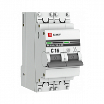 Выключатель автоматический 2п С16А 4.5кА ВА47-63 PROxima EKF на сайте Стройсервис

