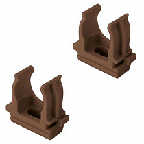 Крепеж-клипса для труб под темное дерево d20 мм (бук) "ЭКО" (заказ кратно 10шт) TDM на сайте Стройсервис
