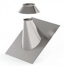 Проход кровли с фланцем 45°, диаметр 200 мм нерж. сталь на сайте Стройсервис
