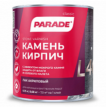 0006083 Лак для камня акриловый на растворит. PARADE L40 Камень & Кирпич  Глянцев. 0,75л Россия на сайте Стройсервис
