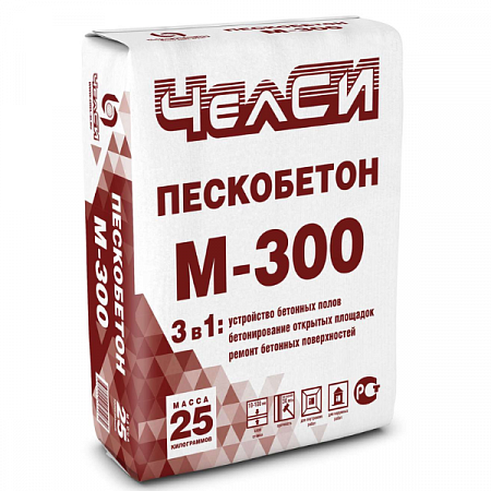ПЕСКОБЕТОН ЧелСИ М-300, 25кг на сайте Стройсервис

