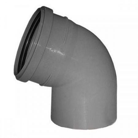 Отвод канализ. серый Ду 50мм 67° РР-Н Flextron на сайте Стройсервис
