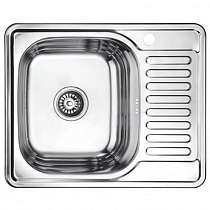 Мойка кухонна врезная Mixline (левая) 580*480 0,6мм с сифоном на сайте Стройсервис
