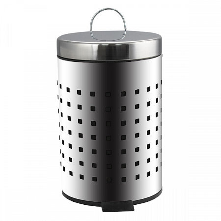 Ведро круглое 5л нерж. (хром с педалью) Санакс (1)