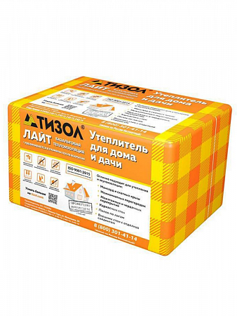 Утеплитель Тизол EURO-лайтП50 1000*600*100мм*6пл 1уп=0,36м³=3,6м² на сайте Стройсервис
