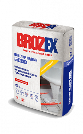 Пол наливной Brozex NF 420 Нивелир Финал 20кг (Брозекс) на сайте Стройсервис
