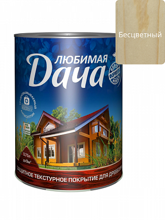 Покрытие защитно-декоративное Любимая Дача Бесцветный 0,75л на сайте Стройсервис
